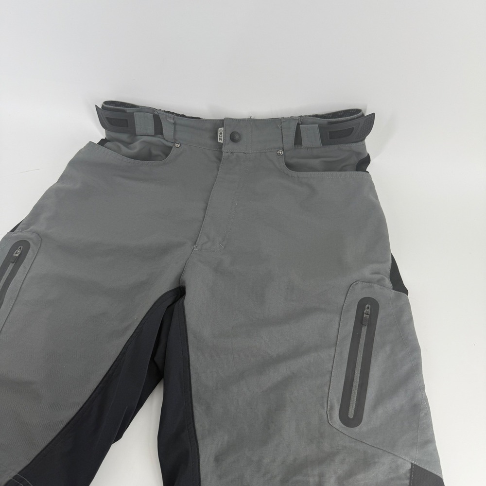 Zoic Ether‎ Mens Mountain Bike Shorts Gray Black Size Large MTB Cycling Pockets